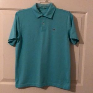 Vineyard Vines Boys Teal Green Polo